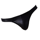 Maxbell 2x Men's G-String Briefs Underpants PU Leather T-back Pouch Thongs Shorts S