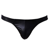 Maxbell 2x Men's G-String Briefs Underpants PU Leather T-back Pouch Thongs Shorts S