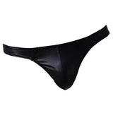Maxbell 2x Men's G-String Briefs Underpants PU Leather T-back Pouch Thongs Shorts S