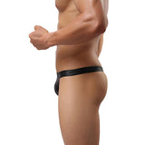Maxbell 2x Men's G-String Briefs Underpants PU Leather T-back Pouch Thongs Shorts S