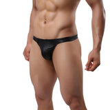 Maxbell 2x Men's G-String Briefs Underpants PU Leather T-back Pouch Thongs Shorts S