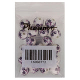 Maxbell 40Pcs Purple+ Blue Flower Ceramic Charms Porcelain DIY Loose Spacer Beads