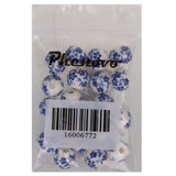Maxbell 40Pcs Purple+ Blue Flower Ceramic Charms Porcelain DIY Loose Spacer Beads