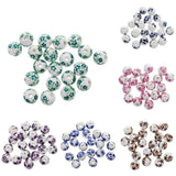 Maxbell Fashionable Flower Ceramic Porcelain Loose Spacer Beads Charms For Jewelry Making Craft Projects DIY Pack of 20PCS Blue - Aladdin Shoppers