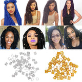 Maxbell 100pcs Hair Braid Cuff Adjustable Hair Rings Braid Beads Clips Decorations
