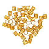 Maxbell 100pcs Hair Braid Cuff Adjustable Hair Rings Braid Beads Clips Decorations