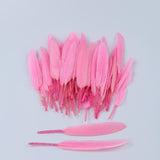 Maxbell 50pcs Dyed Goose Feather Jewelry Decor Headgear DIY Crafts 4-6inch Pink - Aladdin Shoppers