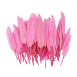 Maxbell 50pcs Dyed Goose Feather Jewelry Decor Headgear DIY Crafts 4-6inch Pink - Aladdin Shoppers