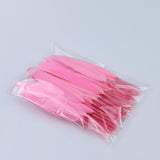 Maxbell 100pcs Dyed Goose Feather Jewelry Decor Headgear DIY Crafts 4-6" Pink&White