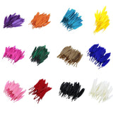 Maxbell 100pcs Dyed Goose Feather Jewelry Decor Headgear DIY Crafts 4-6" Pink&White