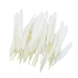 Maxbell 100pcs Dyed Goose Feather Jewelry Decor Headgear DIY Crafts 4-6" Pink&White