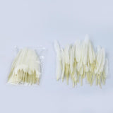 Maxbell 100pcs Dyed Goose Feather Jewelry Decor Headgear DIY Crafts 4-6" Pink&White