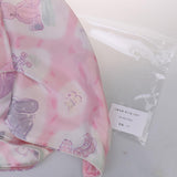 Maxbell Cute Baby Kids 100% Silk Satin Double-sided Pillowcase 30*55cm Bear Pink