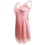 Maxbell Maxbell Women Strappy Flounced Mulberry Silk Babydoll Sexy Nightwear Sleepwear Pink