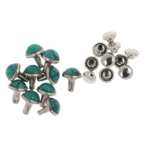 Maxbell Phenovo 10pcs Mushroom Cap Rivet Stud Spike Nail for Leather Craft #2 7.5mm - Aladdin Shoppers
