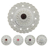 Maxbell Phenovo NO-SEW Metal Flower Tack Snap Studs Buttons Fasteners 36mm #3 - Aladdin Shoppers