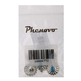 Maxbell Phenovo 5x NO-SEW Metal Blue Stone Flower Tack Snap Studs Buttons Fasteners - Aladdin Shoppers