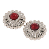 Maxbell Phenovo 5x NO-SEW Metal Red Stone Flower Tack Snap Studs Buttons Fasteners - Aladdin Shoppers