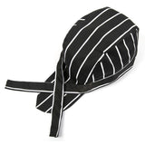 Maxbell 2 Pieces Kitchen Catering Chef Skull Cap Tie Back Pirate Hat Headwrap Unisex