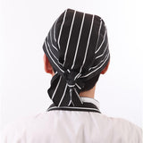 Maxbell 2 Pieces Kitchen Catering Chef Skull Cap Tie Back Pirate Hat Headwrap Unisex