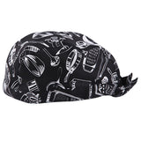 Maxbell 2 Pieces Kitchen Catering Chef Skull Cap Tie Back Pirate Hat Headwrap Unisex