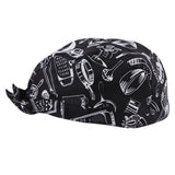 Maxbell 2 Pieces Kitchen Catering Chef Skull Cap Tie Back Pirate Hat Headwrap Unisex