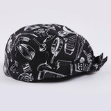 Maxbell 2 Pieces Kitchen Catering Chef Skull Cap Tie Back Pirate Hat Headwrap Unisex