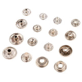 Maxbell 40 Sets Snap Fasteners Popper Press Stud Button for Leather Kit Silver - Aladdin Shoppers