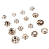 Maxbell 40 Sets Snap Fasteners Popper Press Stud Button for Leather Kit Silver - Aladdin Shoppers