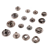 Maxbell 40 Sets Snap Fasteners Popper Press Stud Button for Leather Kit Gray - Aladdin Shoppers