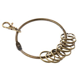 Maxbell Retro Vintage Bronze Large Round Key Ring Includes 10 Small Group Rings - Aladdin Shoppers