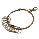 Maxbell Retro Vintage Bronze Large Round Key Ring Includes 10 Small Group Rings - Aladdin Shoppers