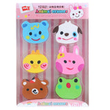 Maxbell 6pcs/Pack Attractive Cartoon Animal Pencil Rubber Erasers for Kids Gift - Aladdin Shoppers