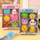 Maxbell 6pcs/Pack Attractive Cartoon Animal Pencil Rubber Erasers for Kids Gift - Aladdin Shoppers