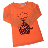 Maxbell Stylish Kids Girls Orange T-shirt Tops and Black Pants 2Pcs Outfits 90cm - Aladdin Shoppers