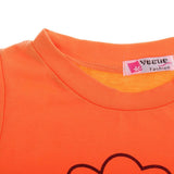 Maxbell Stylish Kids Girls Orange T-shirt Tops and Black Pants 2Pcs Outfits 90cm - Aladdin Shoppers