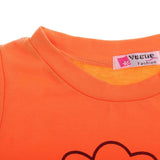 Maxbell Stylish Kids Girls Orange T-shirt Tops and Black Pants 2Pcs Outfits 130cm - Aladdin Shoppers