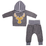 Maxbell New Baby Boy Long Sleeve Elk Pattern T-shirt+Pant 2pcs Outfit Set 100cm - Aladdin Shoppers