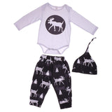 Maxbell New Unisex Baby Long Sleeve Elk Pattern T-shirt+Pant 2pcs Outfit Set 100cm - Aladdin Shoppers