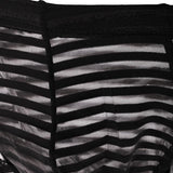 Maxbell Sexy See Through Stripe Boxer Briefs U Convex Underwear for Men L Black - Aladdin Shoppers
