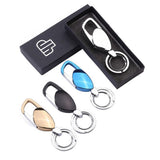 Maxbell Men Alloy Metal Keyfob Car Keyring Keychain Key Chain Ring with Box Blue - Aladdin Shoppers