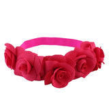 Maxbell Baby Flower Headband Kids Flower Hair For Girls Hairband Headwear C-rose - Aladdin Shoppers