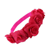 Maxbell Baby Flower Headband Kids Flower Hair For Girls Hairband Headwear C-rose - Aladdin Shoppers