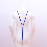 Maxbell Maxbell Sexy Men Buckle Y Shape Harness Underwear Bodysuit Clubwear Costume Blue