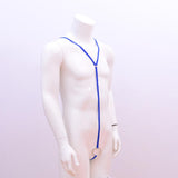 Maxbell Maxbell Sexy Men Buckle Y Shape Harness Underwear Bodysuit Clubwear Costume Blue