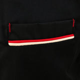 Maxbell 2Pcs Unisex Short Sleeve Chef Jacket Restaurant Cook Uniform 3XL Black+Red