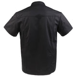 Maxbell Men Women Double Breasted Short Sleeve Chef Coat Restaurant Cook Uniform L Black Short Sleeve - Aladdin Shoppers