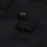 Maxbell Men Women Double Breasted Short Sleeve Chef Coat Restaurant Cook Uniform L Black Short Sleeve - Aladdin Shoppers