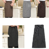Maxbell Half-length Apron With Pocket Catering Chefs Waiters Bar Apron Black White Stripe - Aladdin Shoppers