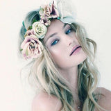 Maxbell 12 Pcs Girls Bohemian Floral Garlands Bride Flower Crown Hairbands Wreath